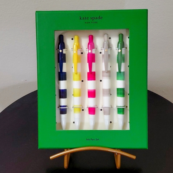 KATE SPADE ♠️ NEW YORK Other - NWT: KATE SPADE ♠️ NEW YORK RUGBY STRIPE PEN SET